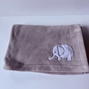 Nojo Gray Elephant Baby Blanket Fleece Infant